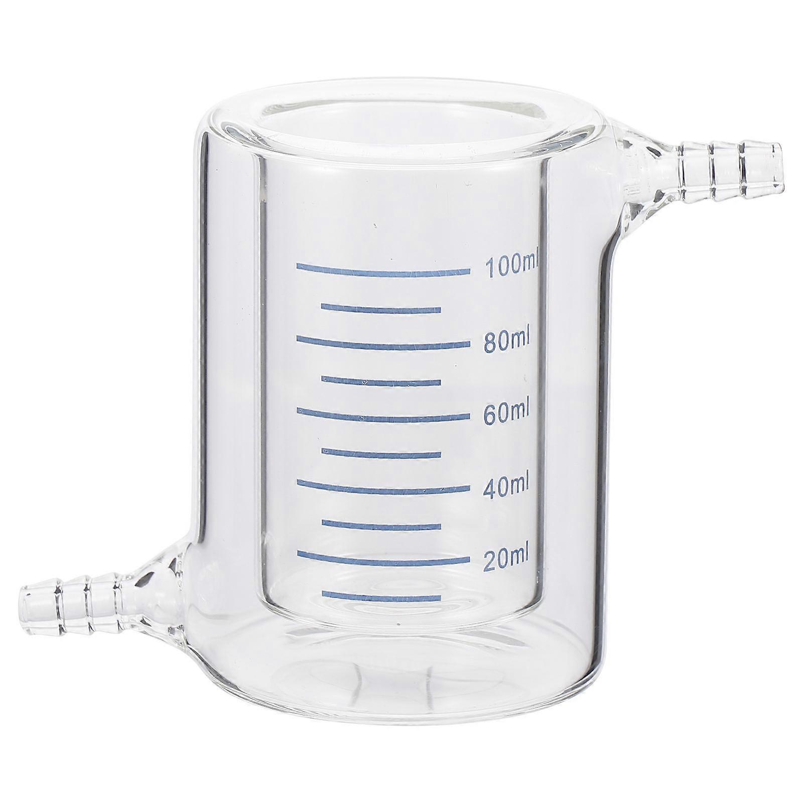 Double Layer Beaker Heat Resistant Synthetic Material Transparent Laboratory Science Glassware 1000ml