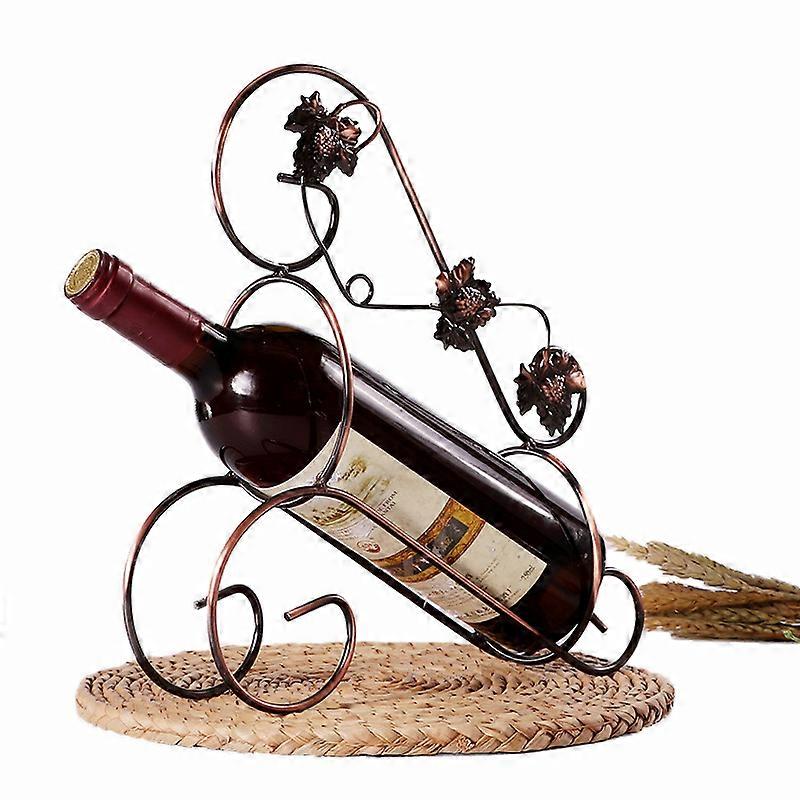 Retro Style Maple Leaf Wine Rack for Holding Wine Bronze