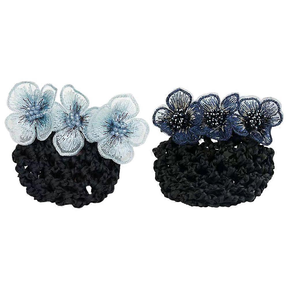Hair Net Wrap 2Pcs Lady Bun Hairnets Assorted Color For Professional Women Daily Use Simple Design Hair Fixing