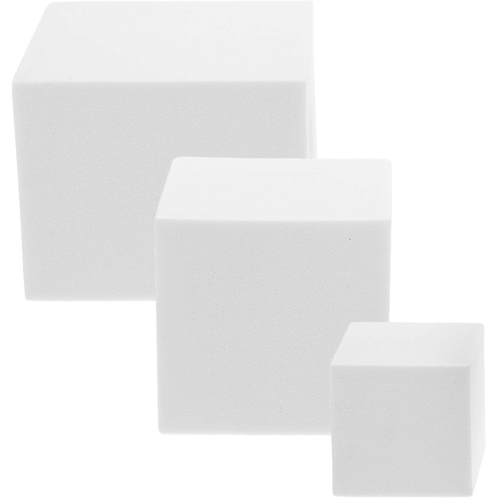 小さな製品写真小道具フォームジオメトリキューブ写真家ホワイト10cmモダンスタイル3個