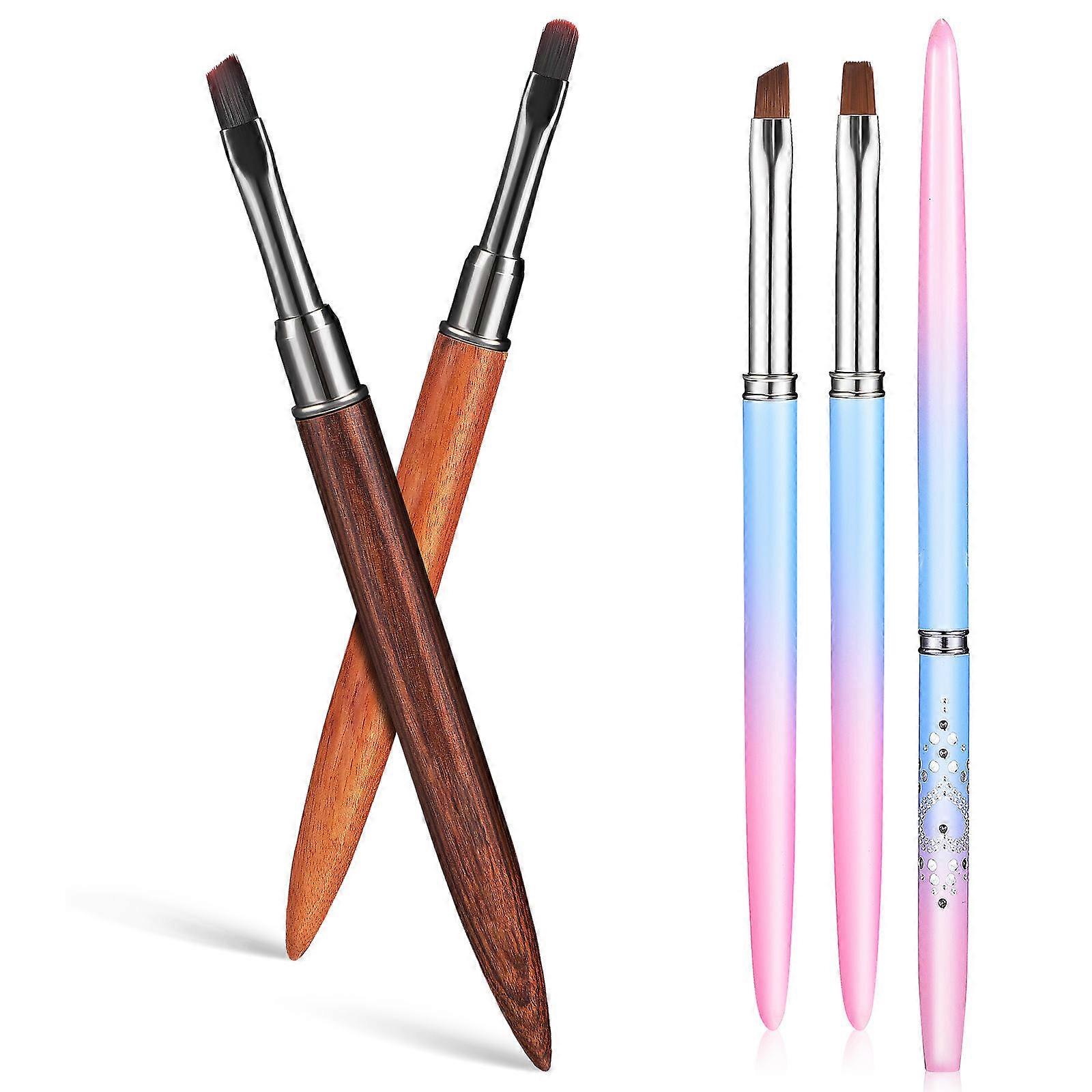 Precision Nail Brushes for Art Cleanup, Resistant to Polish Remover