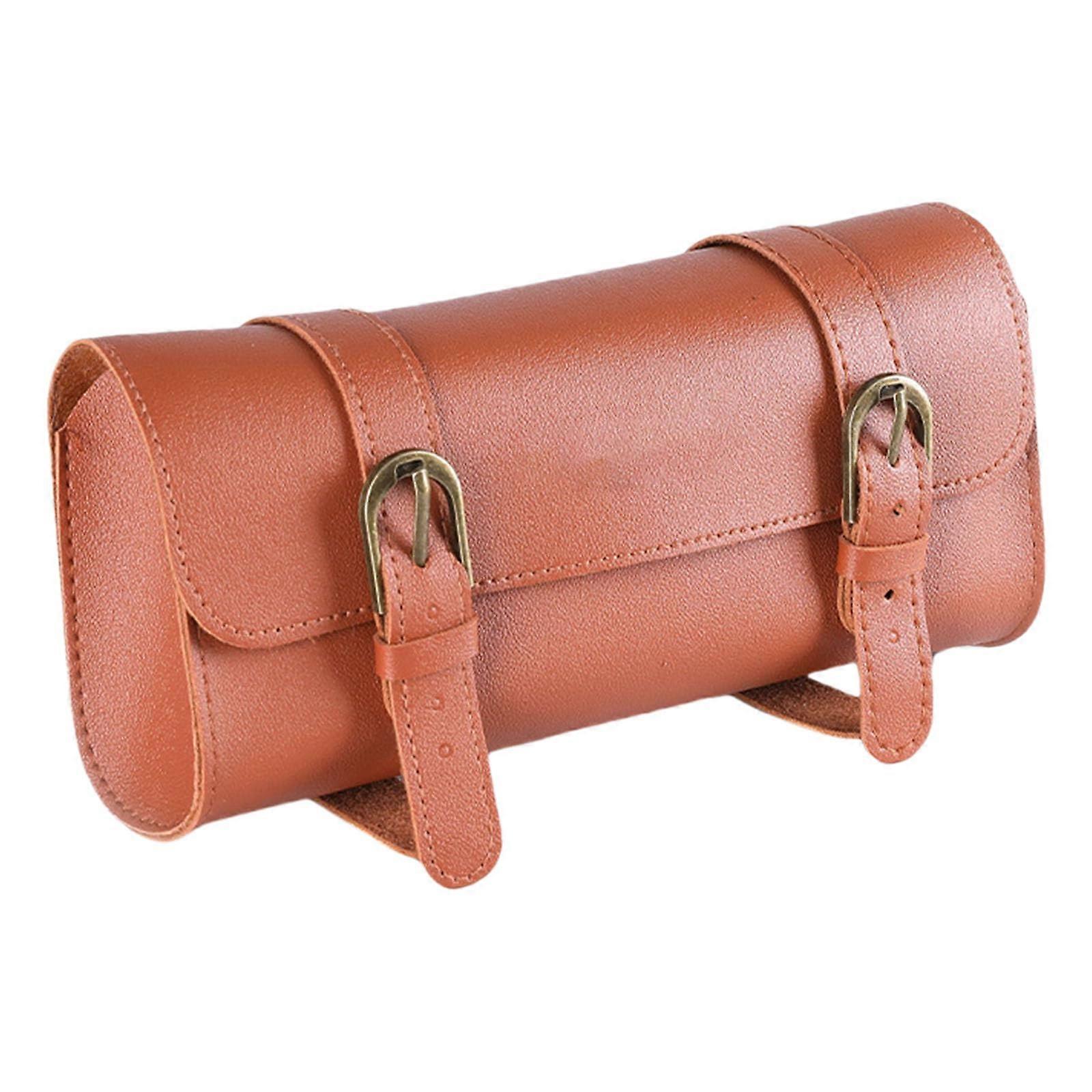 Waterproof Bicycle Handlebar Bag, Large Capacity Front Pouch, Durable Storage for Cycling Accessories, Retro Style