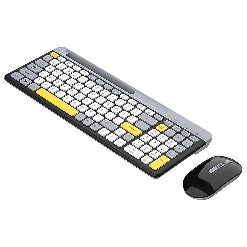 Ergonomic Quiet Wireless Keyboard Mouse Double Modes for Efficient Typing