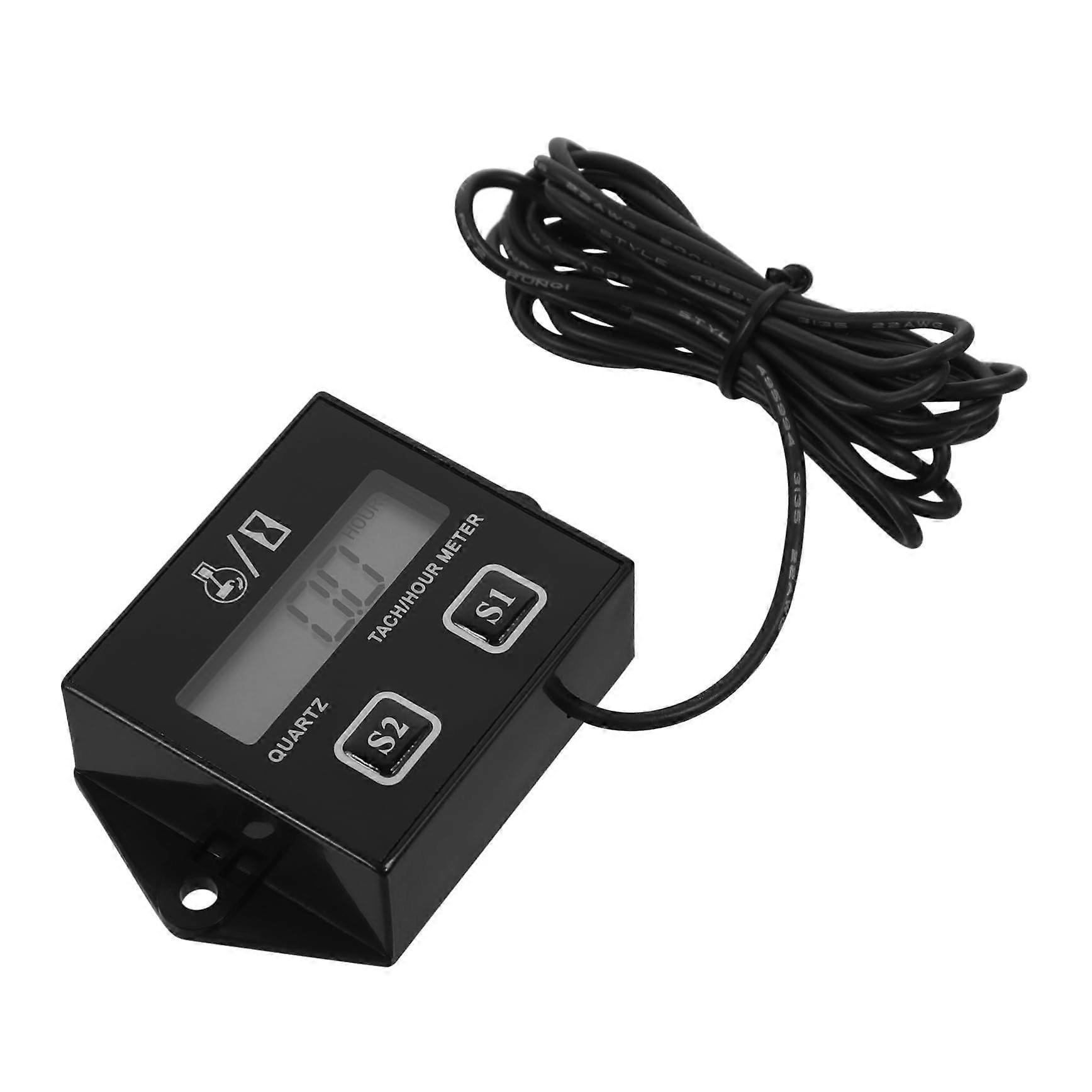 Motor Tachometer Set for Lawn Mower, ATV, UTV, and Chainsaws - Digital Pulse Speedometer with High Compatibility