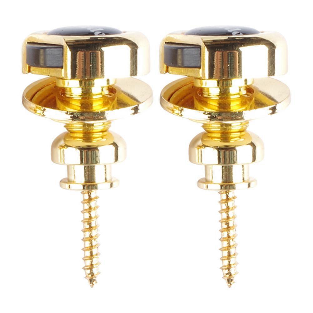Locking Guitar Strap Buttons 2Pcs Easy Installation Ensures Safety For Bass Guitar During Music Practice