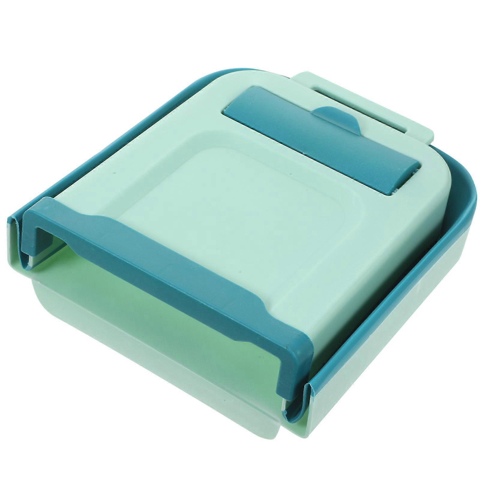 Hanging Wall Trash Bin for Kitchen and Bathroom Use Rectangular Shape Green 1Set