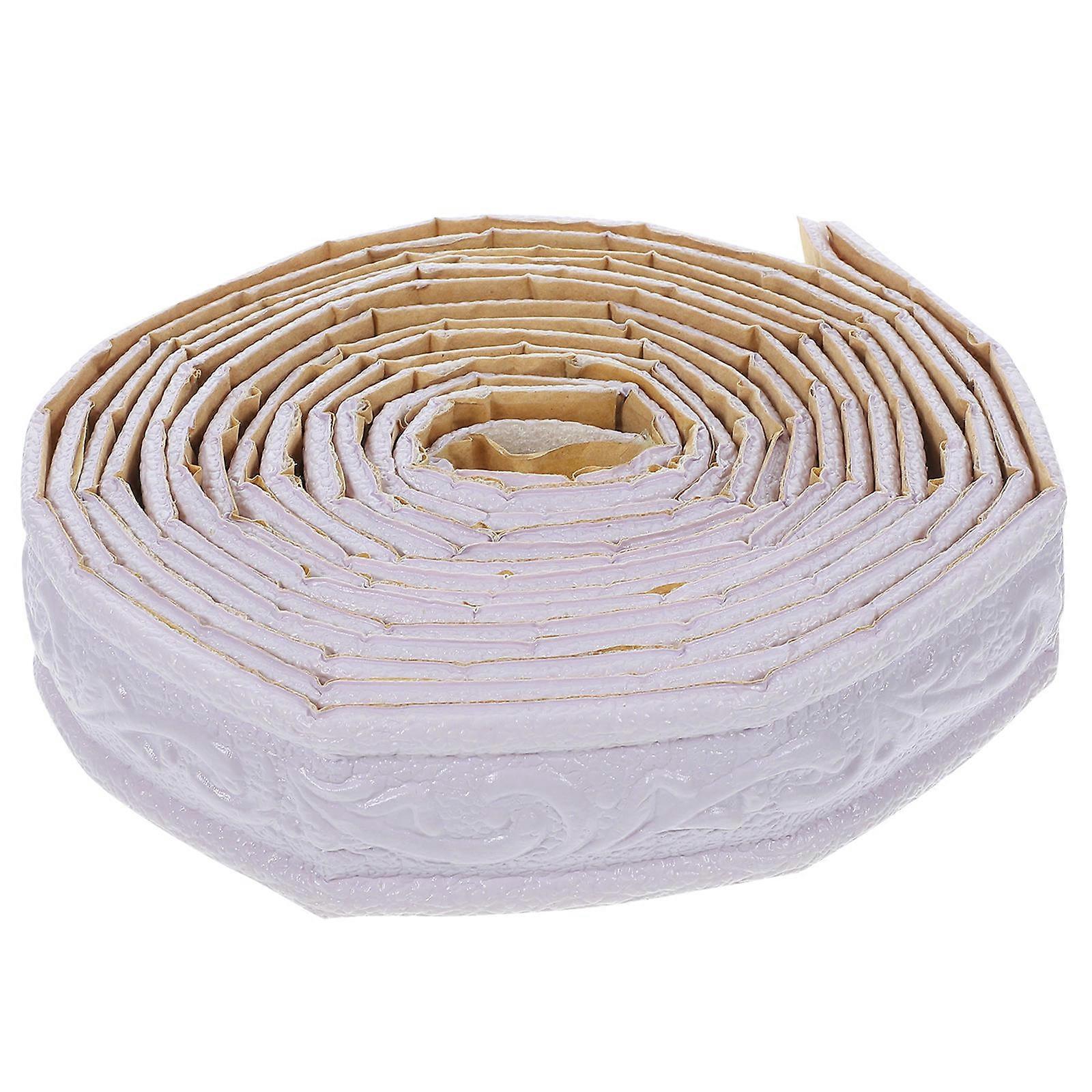 Peel And Stick Corner Trim Molding 2 Rolls Ideal For Homeowners Decorative Touch With Impact Resistance