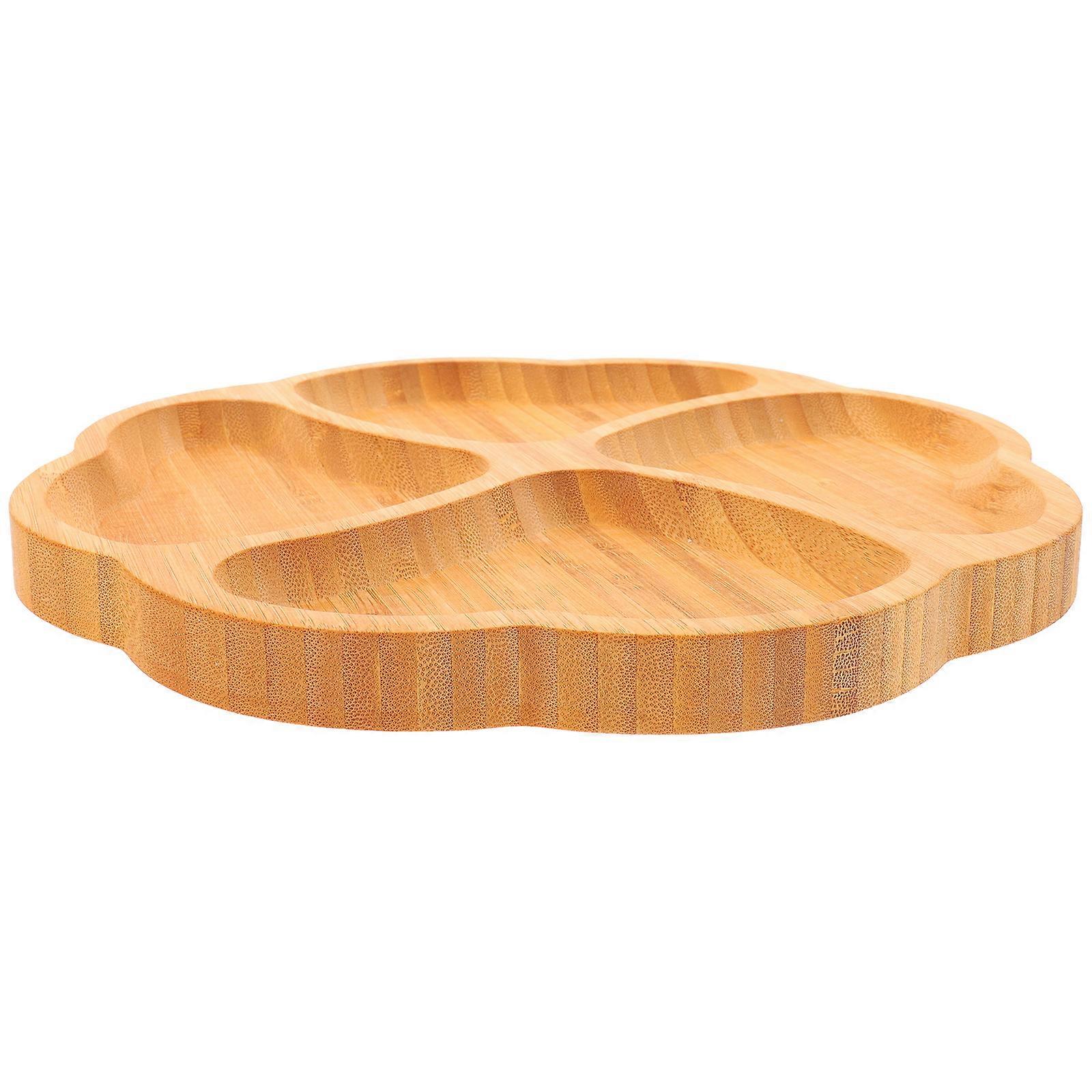 Snack Serving Tray For Family Members Restaurant Use Multi-compartment .61X10.61X0.79in Practical 1Pack