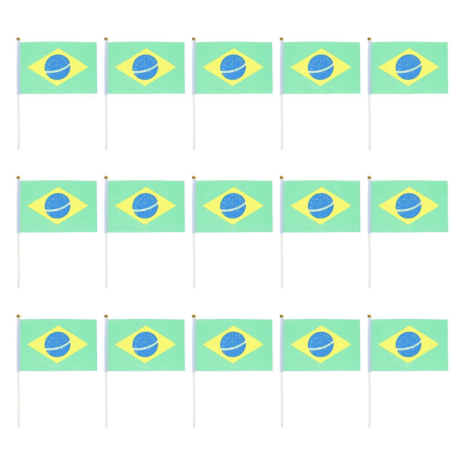 Qatar 32 Handheld Flags on Durable ABS Sticks for Cheering Portable Patriotic Decorations 50Pcs