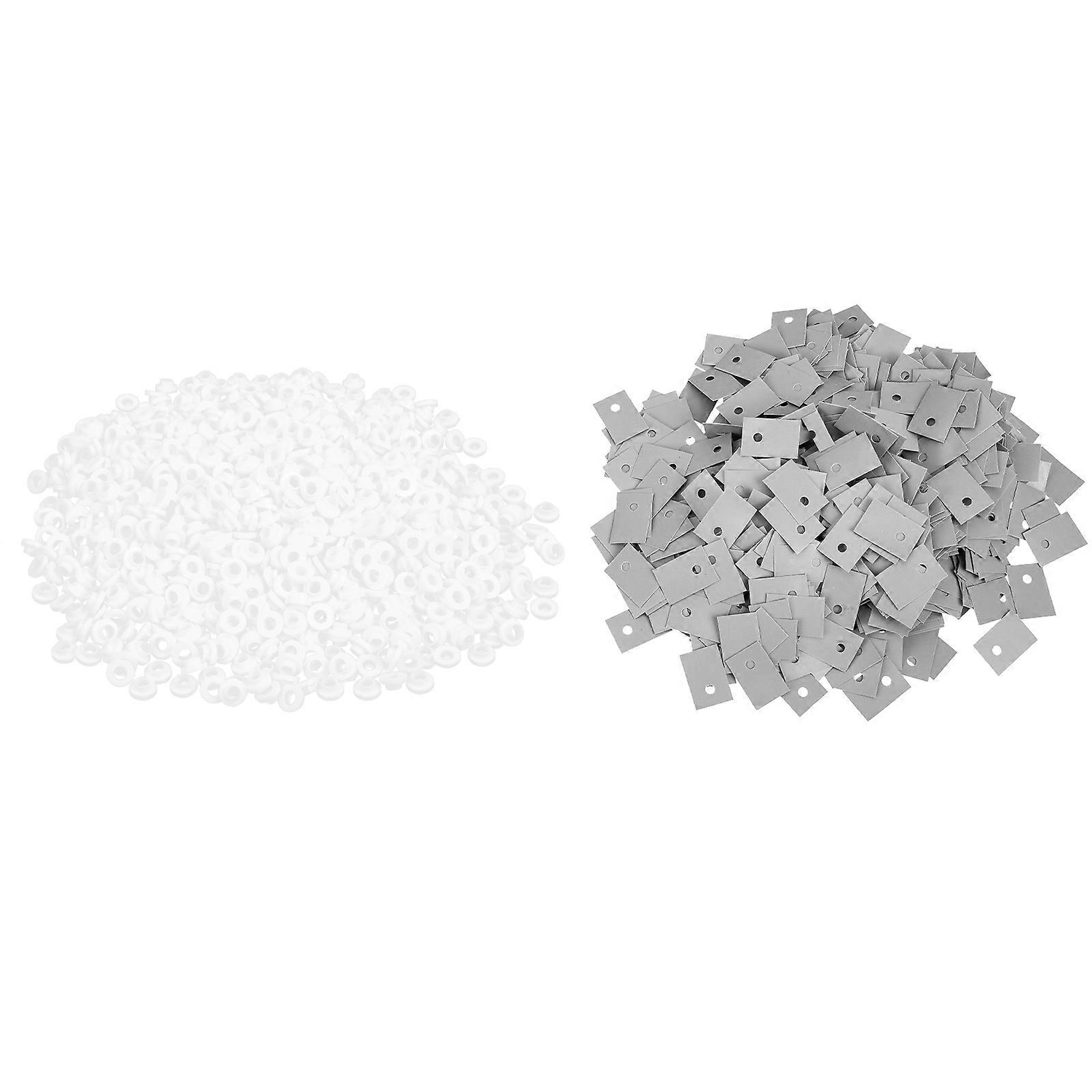 Thermal Insulation Pad with Bushing, Heat Conductive Silicone Sheet for Electrical Isolation in High Power , Voltage Regulators, Amplifiers, and
