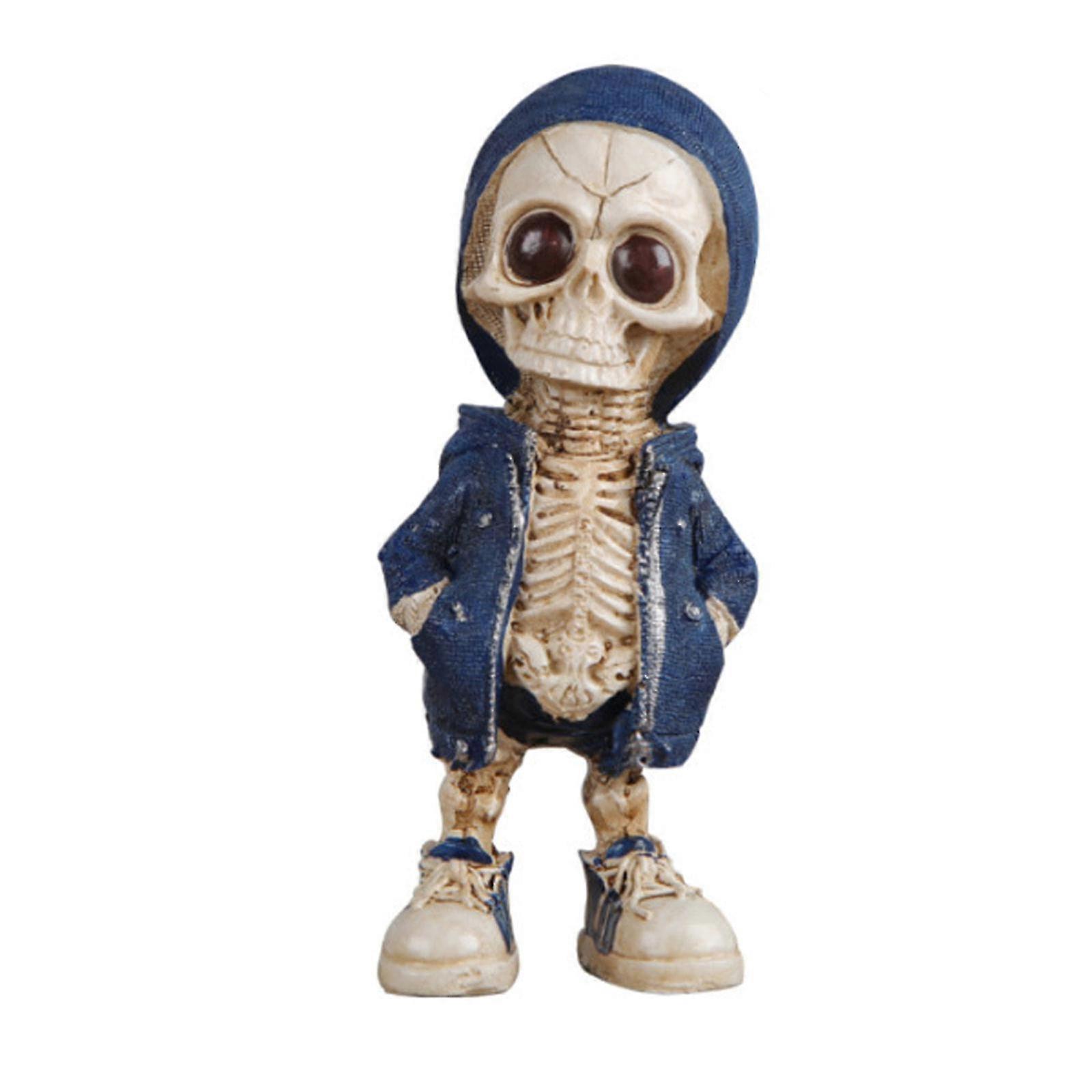 Cool Skeleton Figurines Halloween Skeleton Doll Resin Crafts Gift Desk Ornament