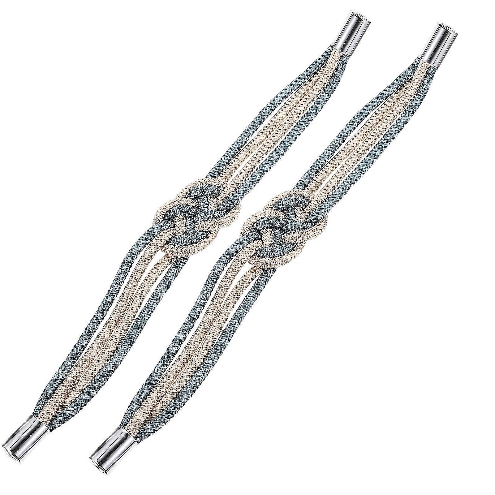 Curtain Binding Strap Curtain Fixing Buckle for Home Use 2Pcs Cotton Rope