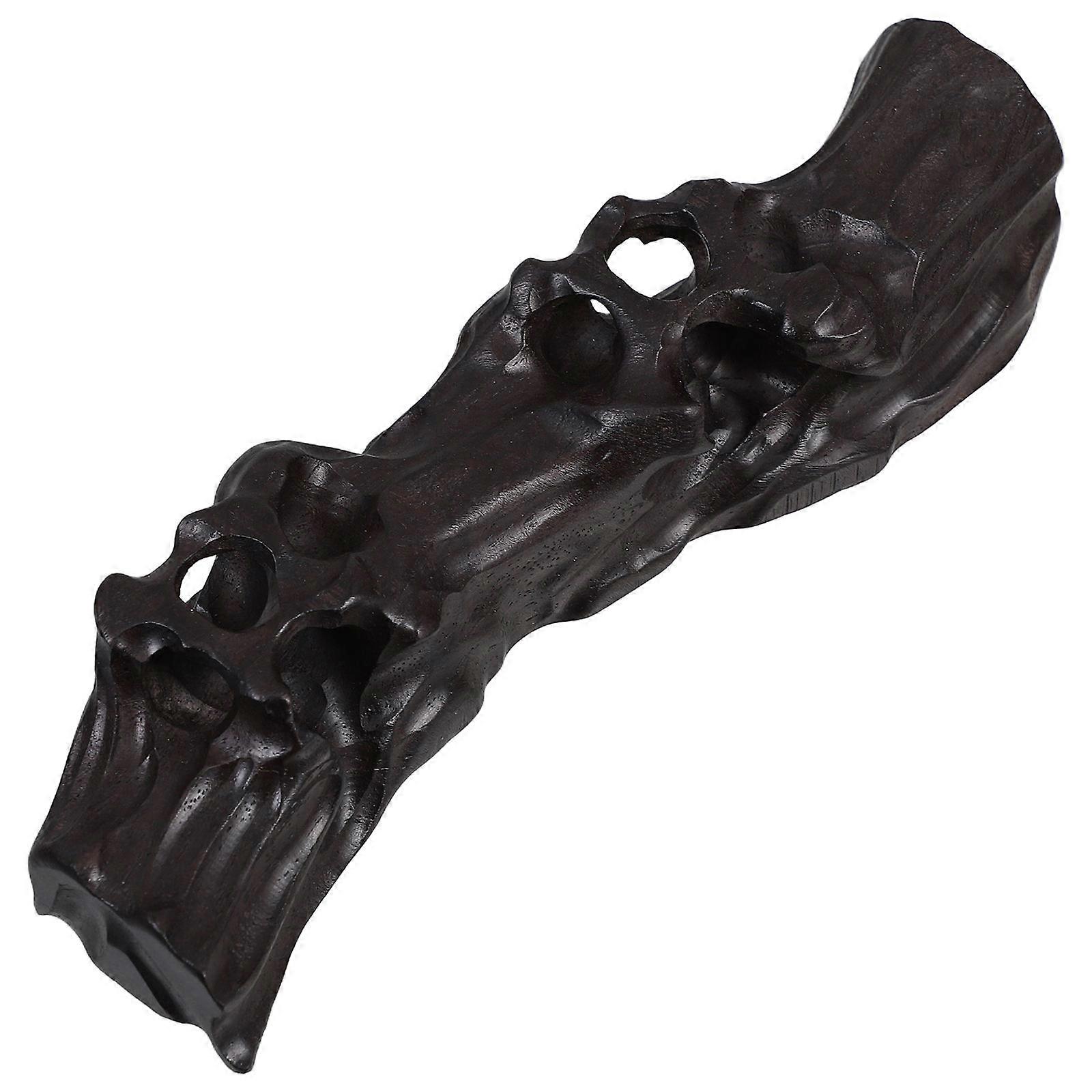 Carved Root Calligraphy Brush Pen Holder with Decorative Base, Multi purpose Desk Stand for Fountain Pens, Pencils, and Writing Tools, Easy to Clean,