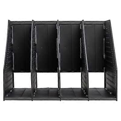 File shelf, 4grid storage box for plastic folders, vertical bookshelf, office supplies