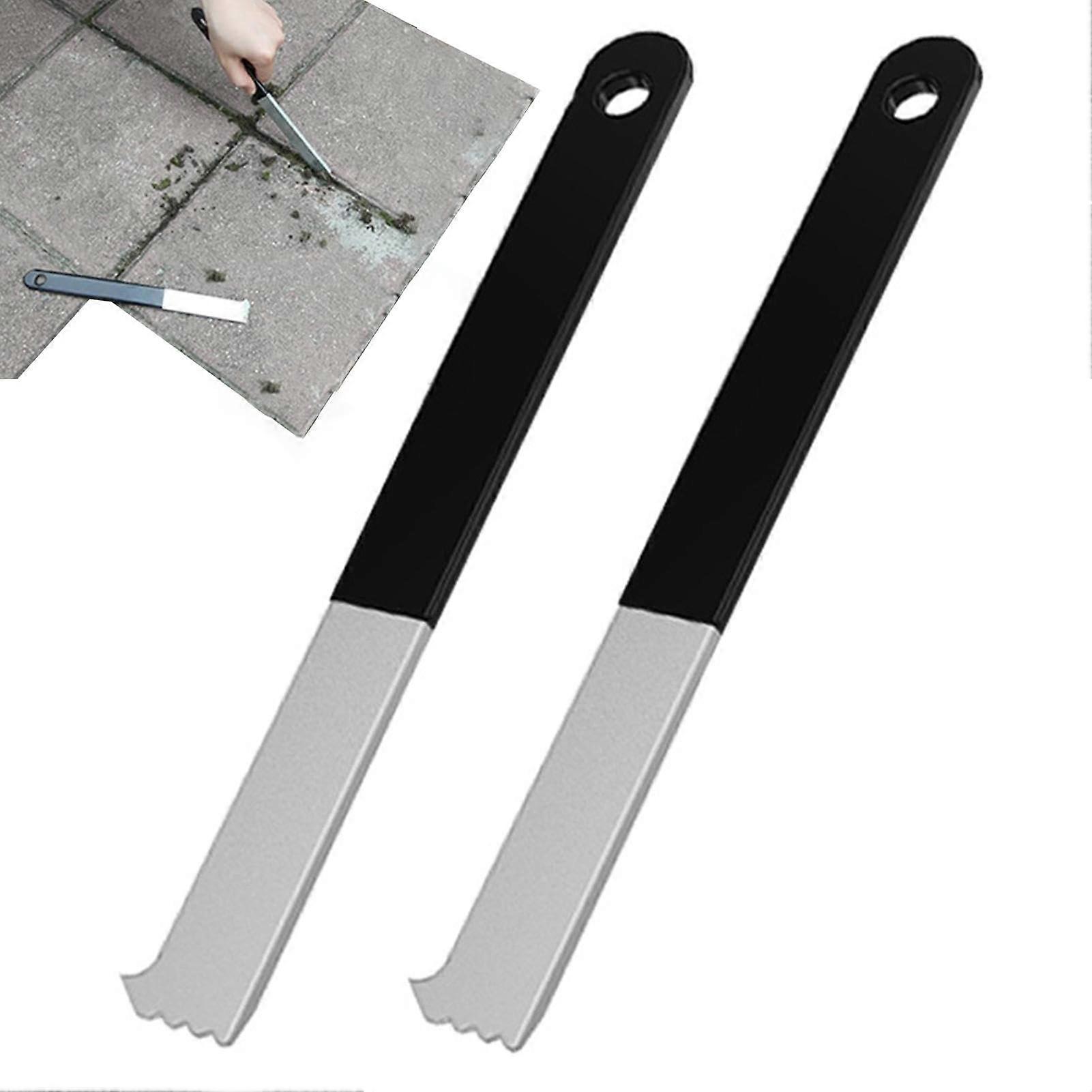 Paving Lifter  2 x Metal Paving Squeegee with Grout Scraper, Garden Paving Stone Lifter