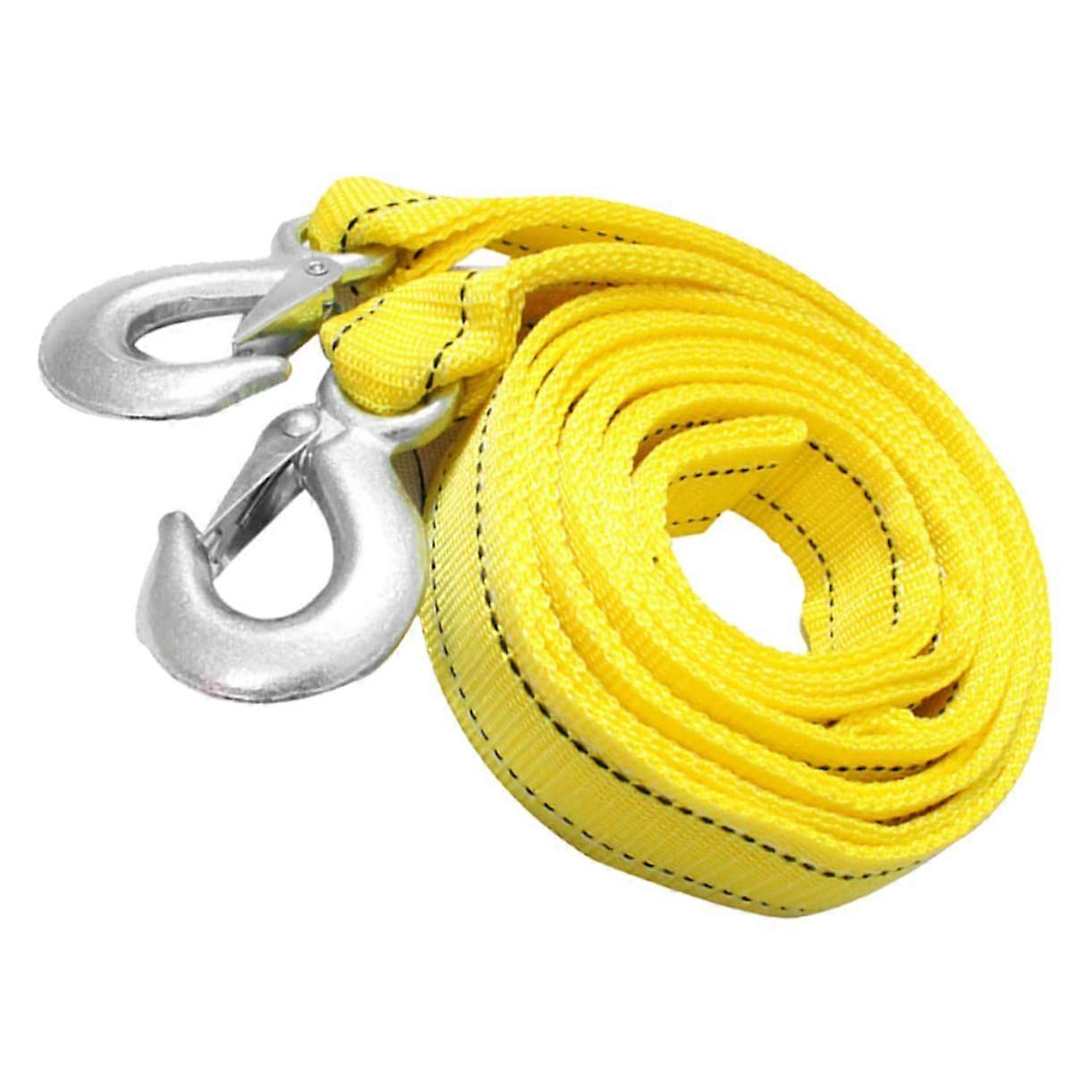 Auto Tow Rope with Metal Hooks, Durable Nylon for Trucks, Cars, OffRoad, Emergency Assistance, CorrosionResistant, Easy to Use, LongLasting.