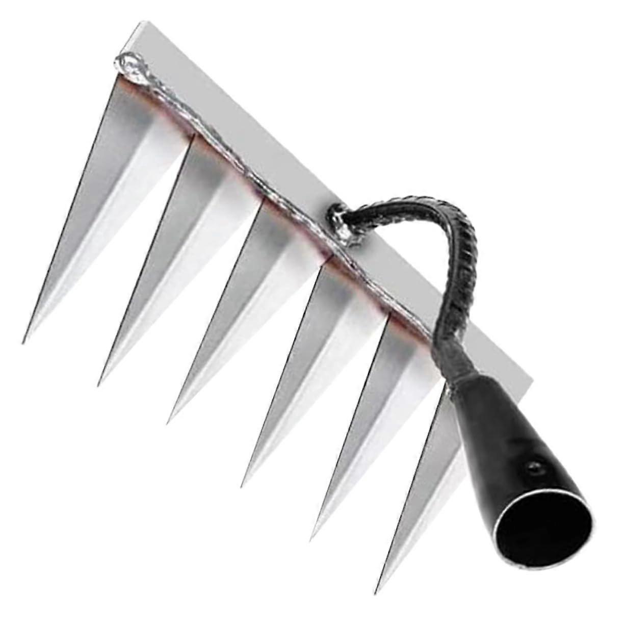 Garden Rake For Weed Removal And Soil Loosening - Durable Lightweight Garden Tool For Weeding And Cultivation