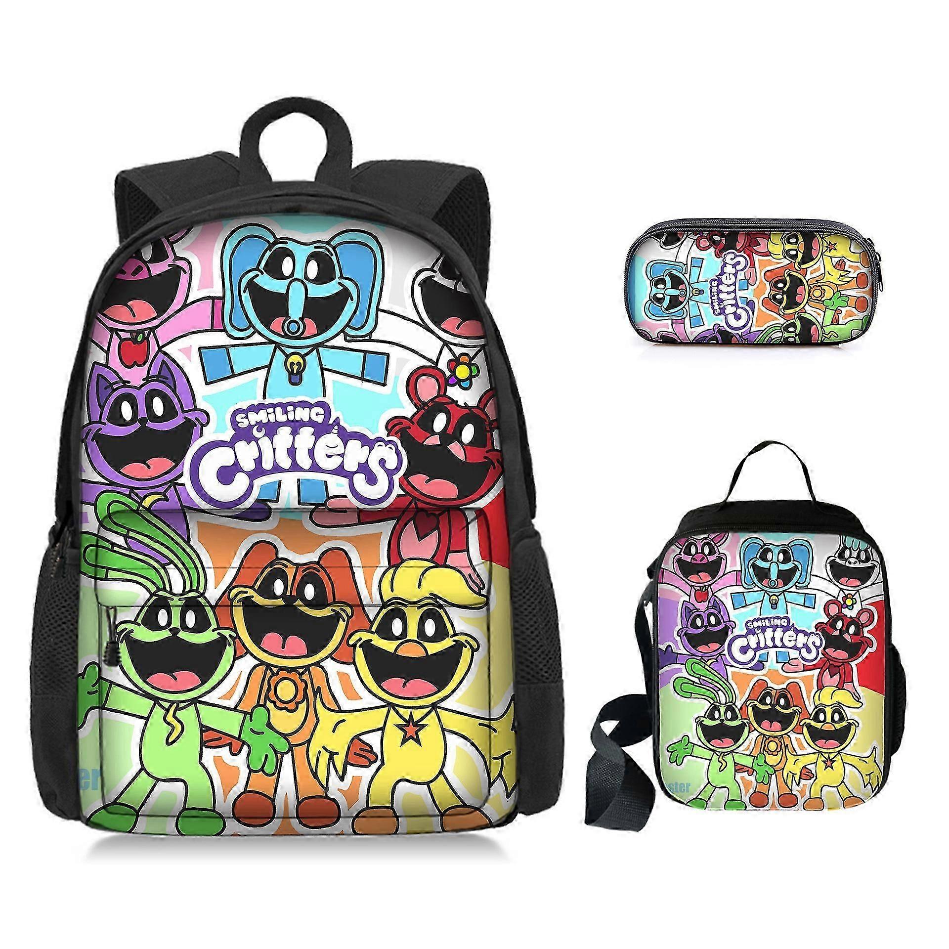 New Poppy's Playtime Chapter 3 Smiling Critters Printed Backpack Three-Piece Set