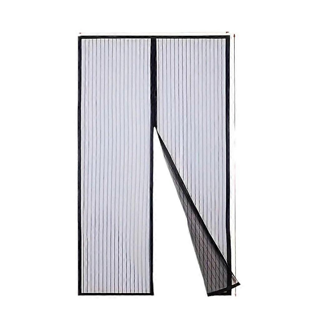 Anti-mosquito door curtain mosquito net 210x100 cm, magnetic door screen curtain Black