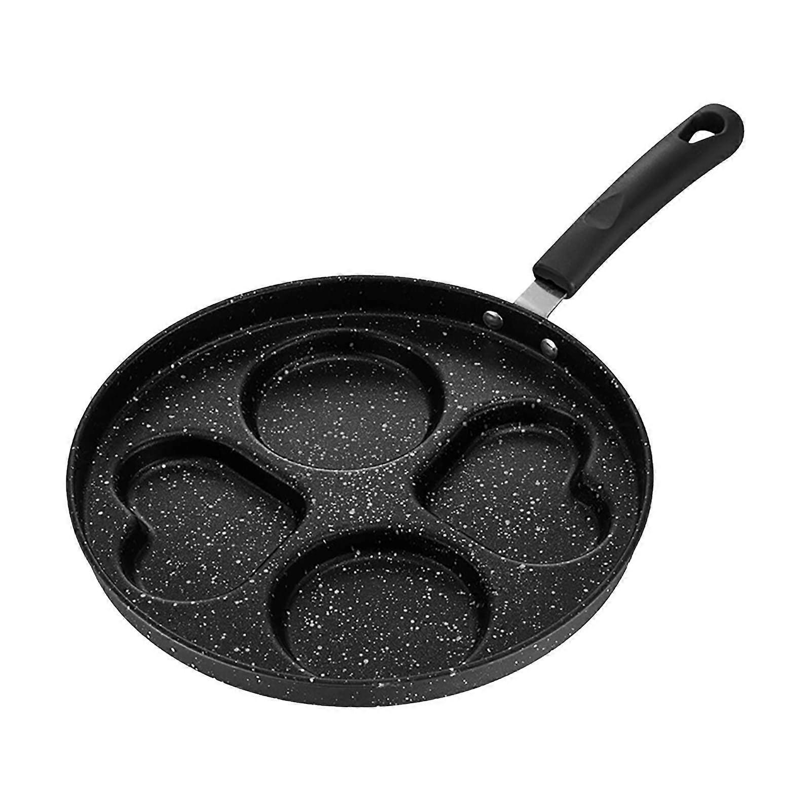Breakfast Roast Non-Stick Aluminium Pan for Cooking Eggs and Pancakes, Round Serving Board, Black, One Size
