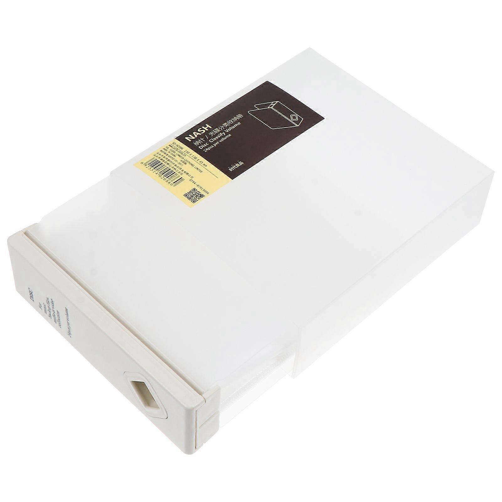 1Pc 24 Pieces CD Optical Disks Dedicated Storage Box for Bedroom Home Vehicle