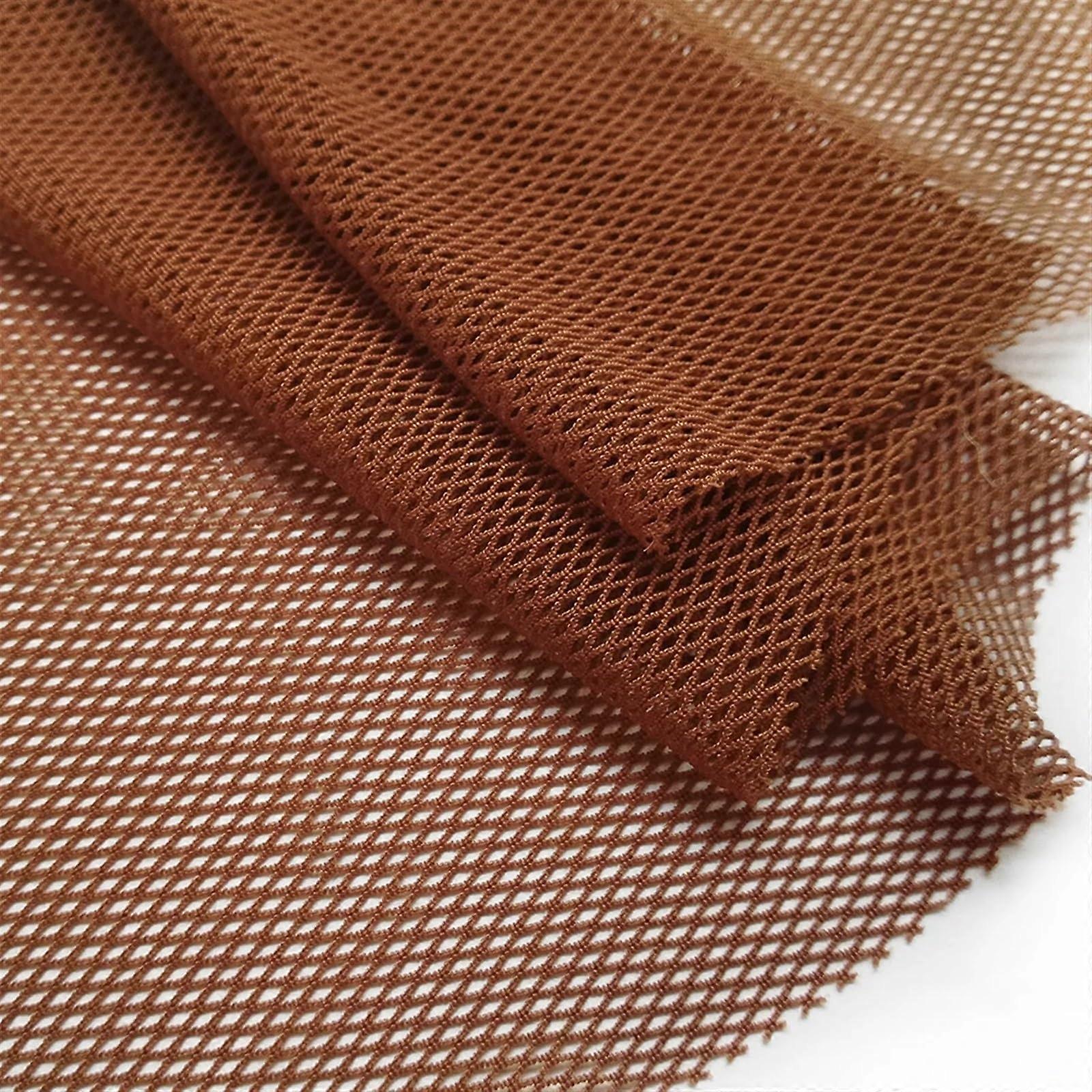 Speaker Fabric Grill Dust Cloth, White Black Stretch Mesh Fabric Spandex (Coffee) 90cmx150cm