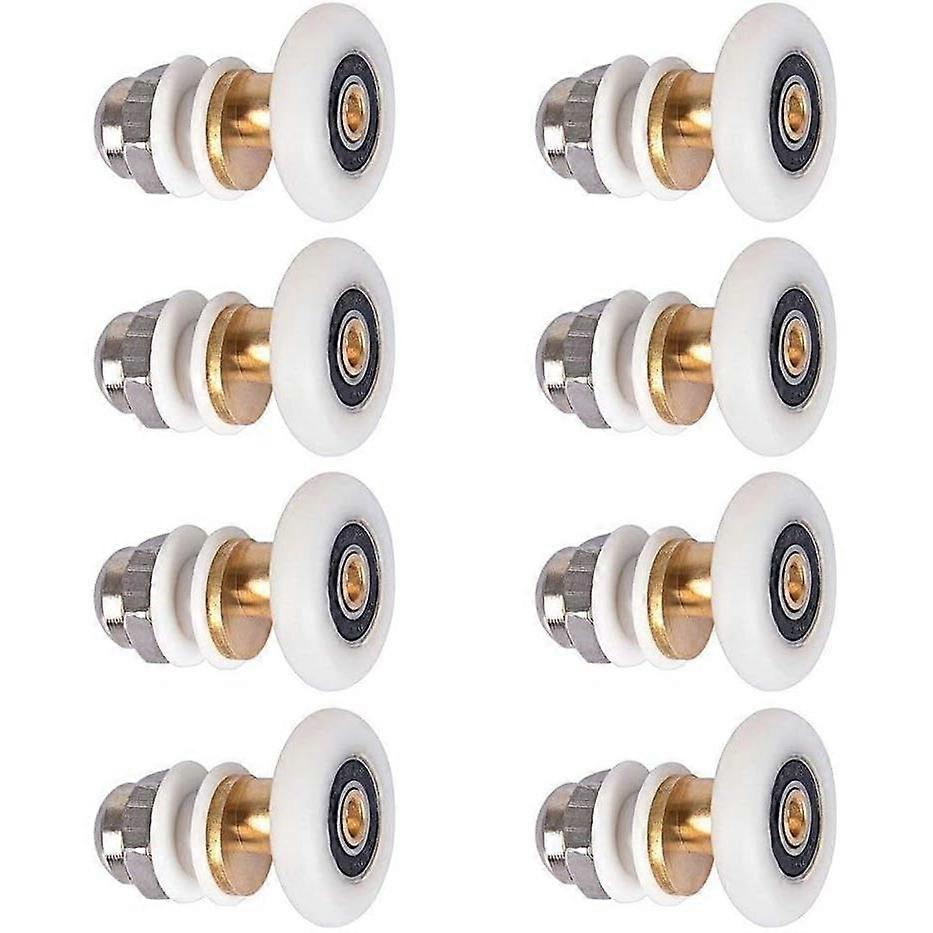 Shower Door Rollers - 8 Pack, 25mm Replacement Sliding Shower Door Rollers