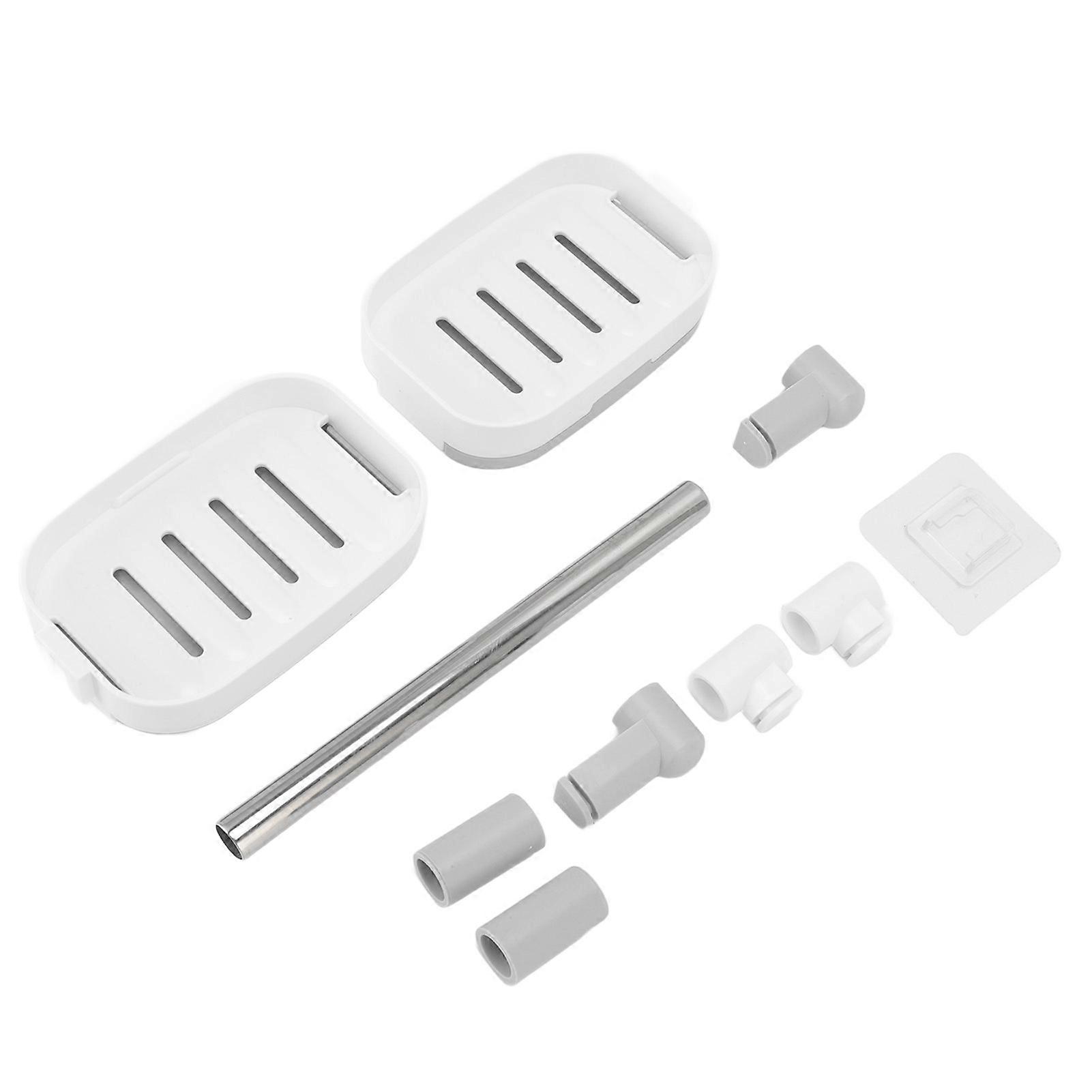 Detachable Two-Layer Space-Saving Wall-Mounted Rotating Soap Dish for Bathroom, Shower, and Kitchen