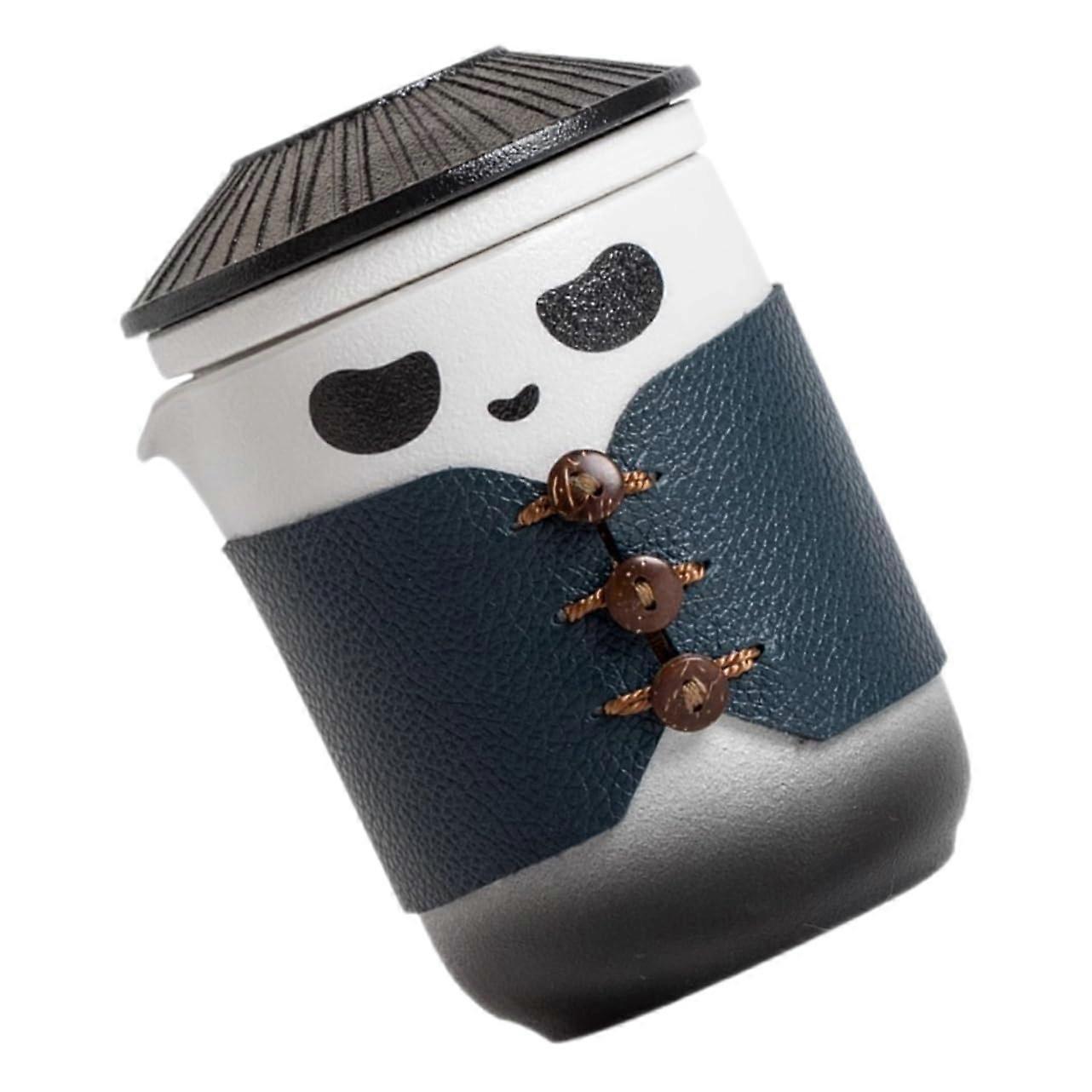 Panda Design Ceramic Tea Cup with Strainer, Hand Painted, Multi-Use for Home, Office, and Restaurant