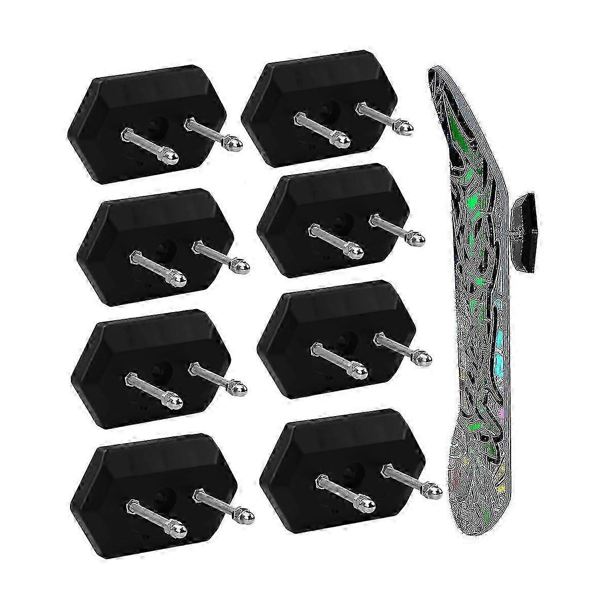 ネジ付き8パックスケートボードウォールマウント、フローティングスケートボードハンガー、吊り下げスケートボードに最適なスケートボードマウント