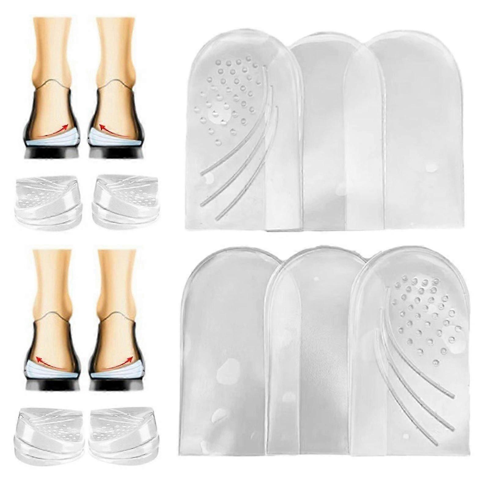 3-Layers Adjustable Heel Wedge Inserts for Supination & Pronation Correction, Correction Medial & Lateral Heel Insoles for Bow Legs, Knee Pain, Foot A