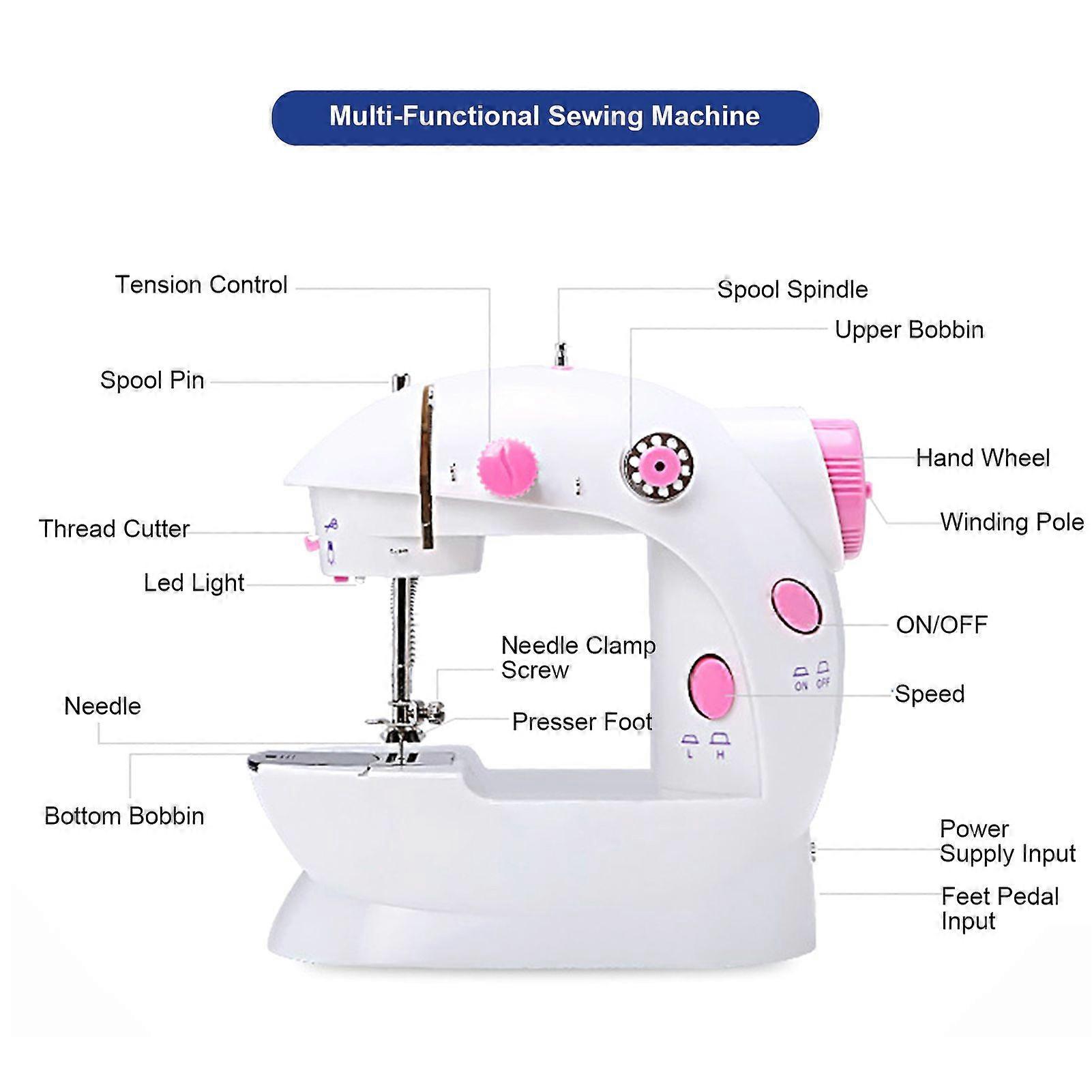 Mini Sewing Machine Home Use Multi-Functional Portable Electric Sewing Machine for Beginners