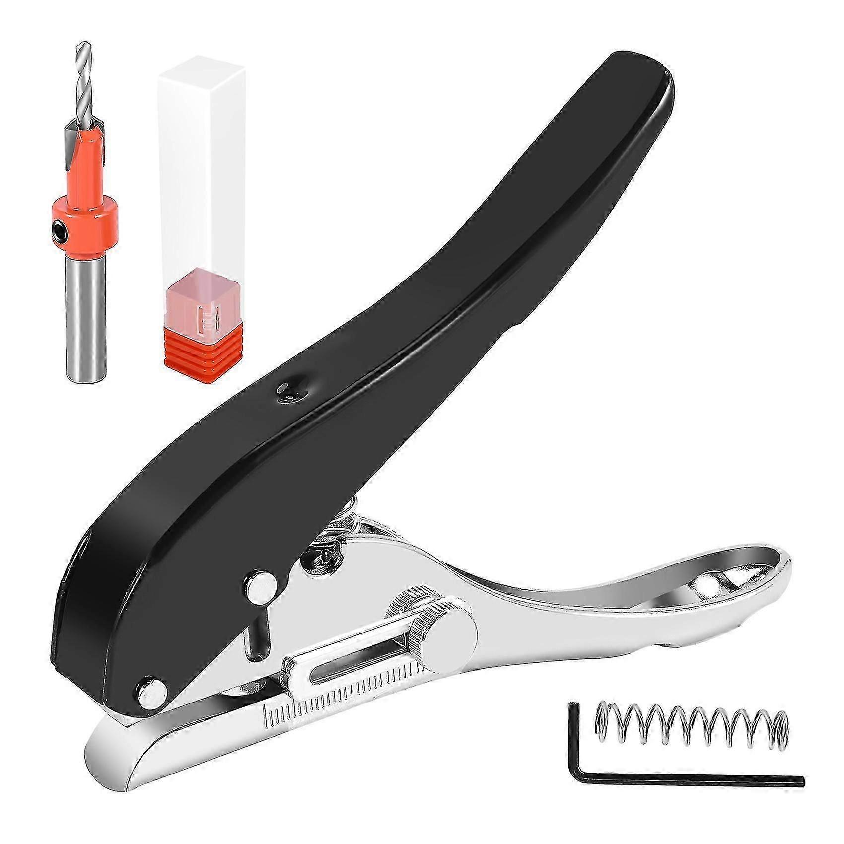 2pcs Woodworking Tool Plier Card Hole Punch Set Paper Screw Cover With Countersink Drill 3.2mm Adjustable Positionz