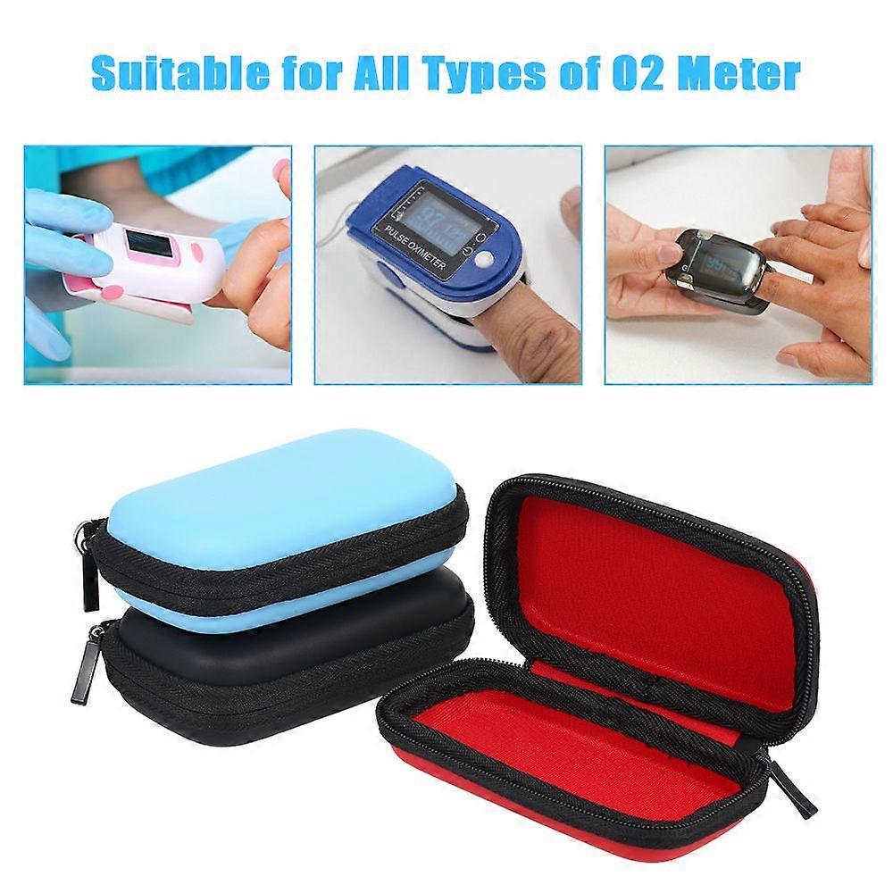 Hard Storage Case Organizer with Zipper for Fingertip Pulse Oximeter Mini Storage Case Portabel & Waterproof