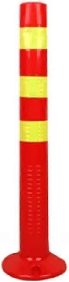 Safety Bollard Plastic Traffic Post With Reflective Collars 75cm Parking Barrier For Garage Parking Easy Install 4Pcs