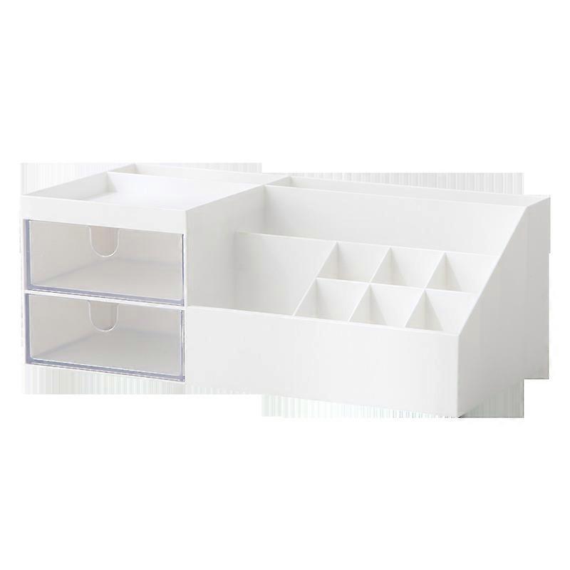 1pc Makeup Organizer with Small Drawers, White Makeup Storage