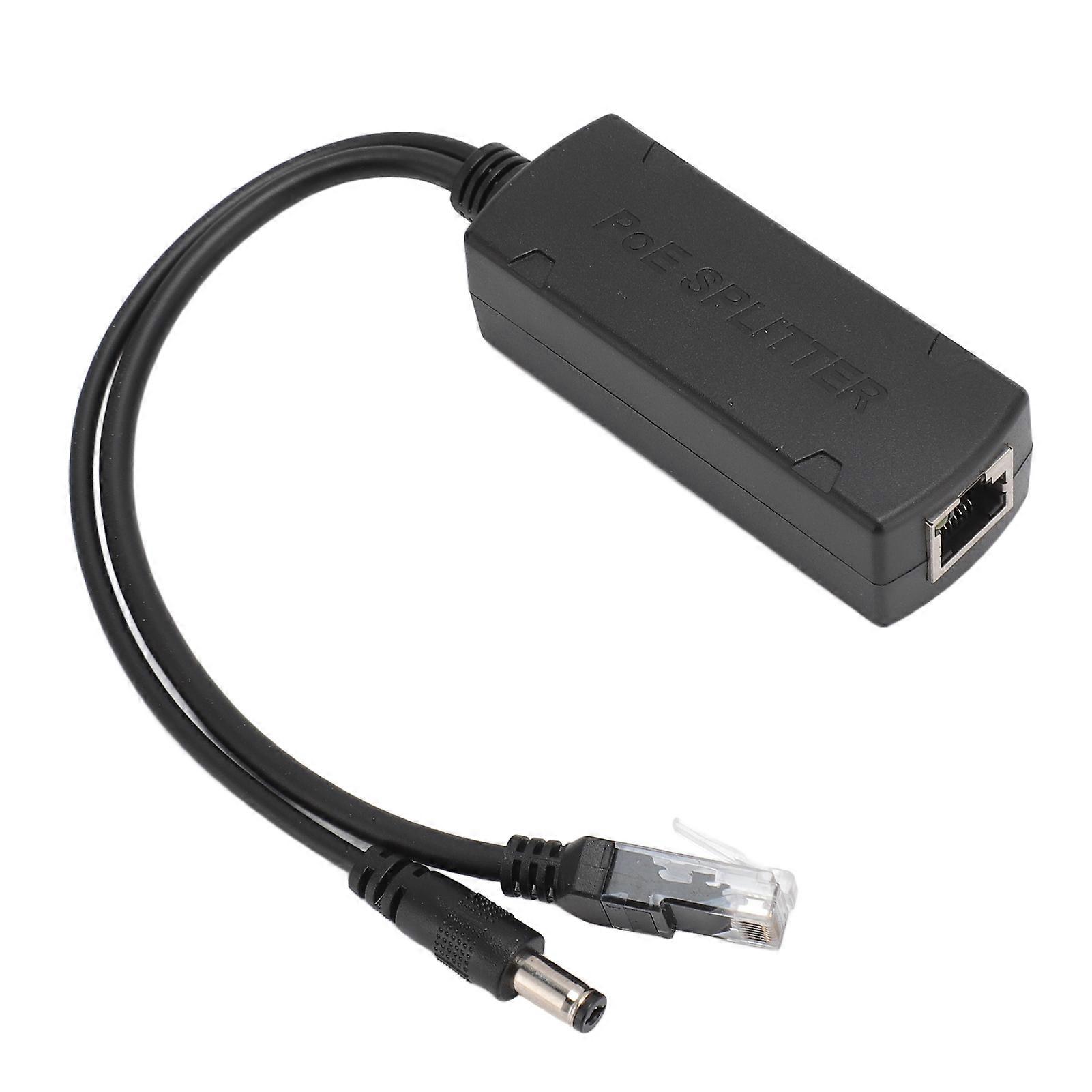 Gigabit PoE Splitter 10/100/1000Mbps 12V 2A Output with Circuit Protection for Cameras AP VoIP