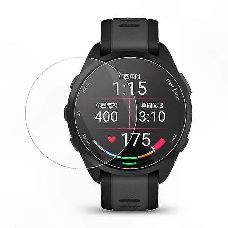 2-Pack HD Clear Tempered Glass Screen Protector for GPS Smartwatch with 2.5D Arc Edge Design