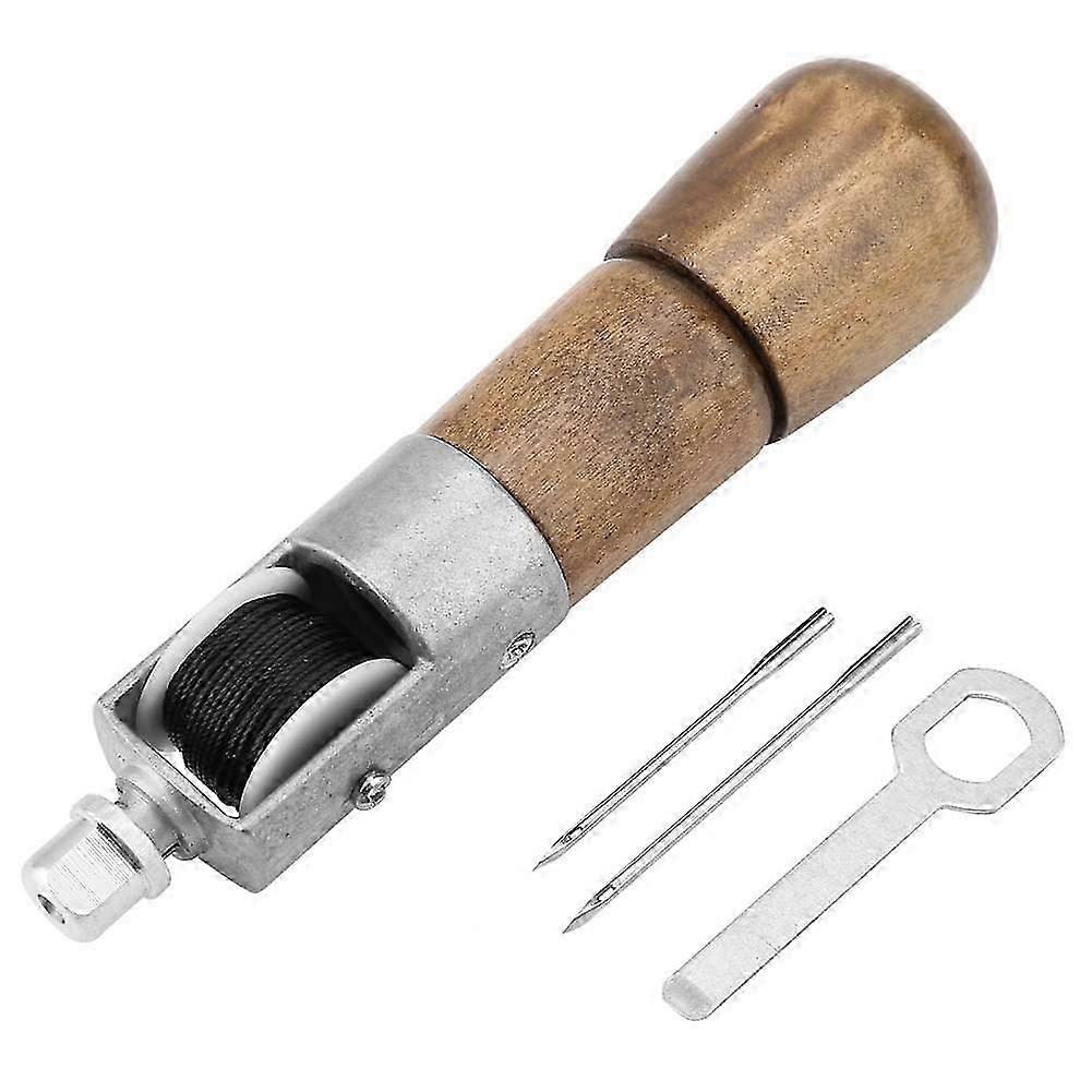 Leather Craft Automatic Lock Stitching Sewing Awl Tool Kit with 2 Needles