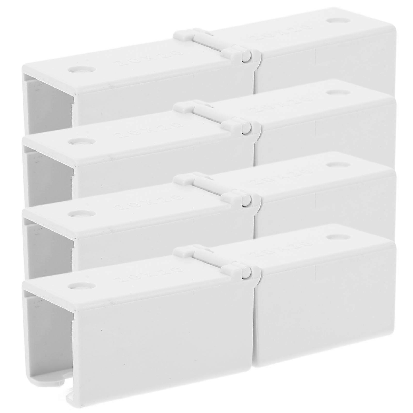 Curtain Track Rail Joint Prevent Bounce-Back Office Use Plastic Material 3.5×1×1in 4Pcs