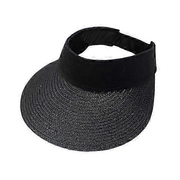 Wide Brim Foldable Beach Sun Visor Hat Uv Protection Straw