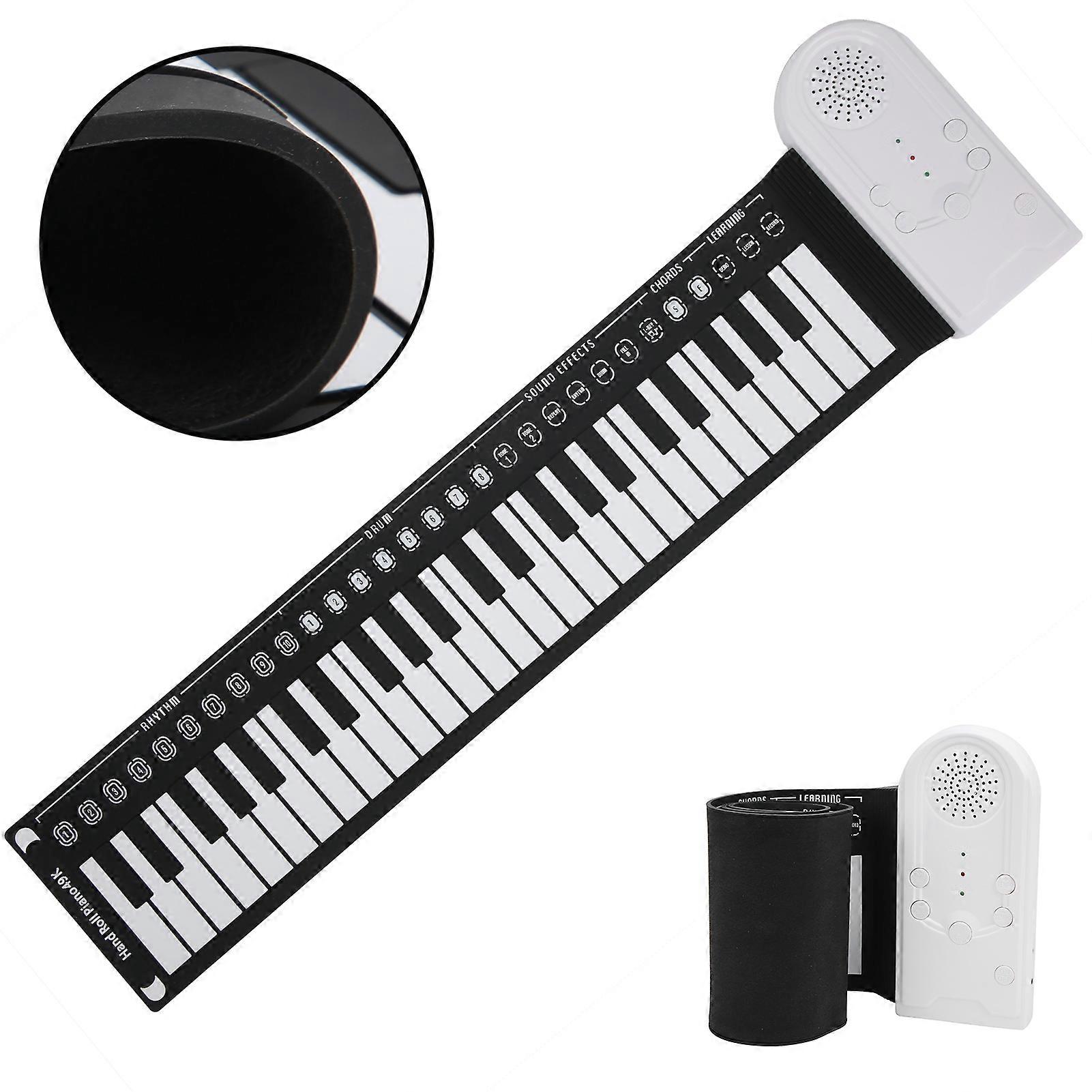 49-Key Folding Electric Piano Keyboard USB Rechargeable 83x22.5cm