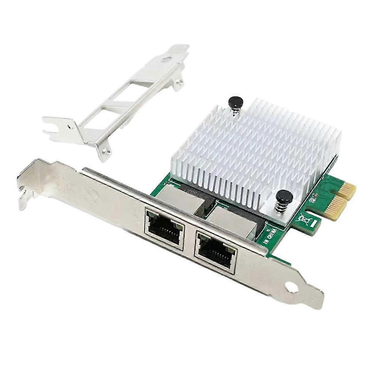 2 RJ45 Port PCIe X1 Realtek 8111F+ASM1082E Chipset Lan Network Card