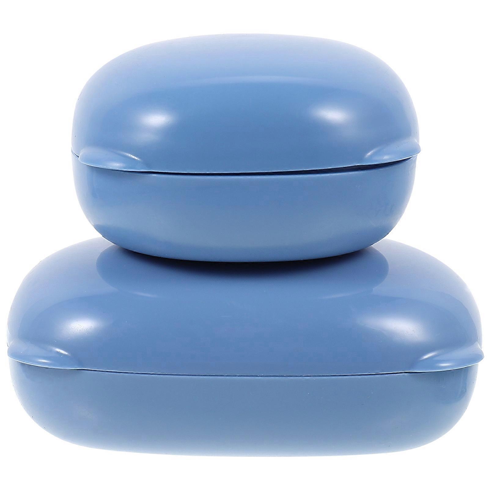 Bathroom Soap Holder Soap Tray for Household Use 10Pcs Sky-Blue Set