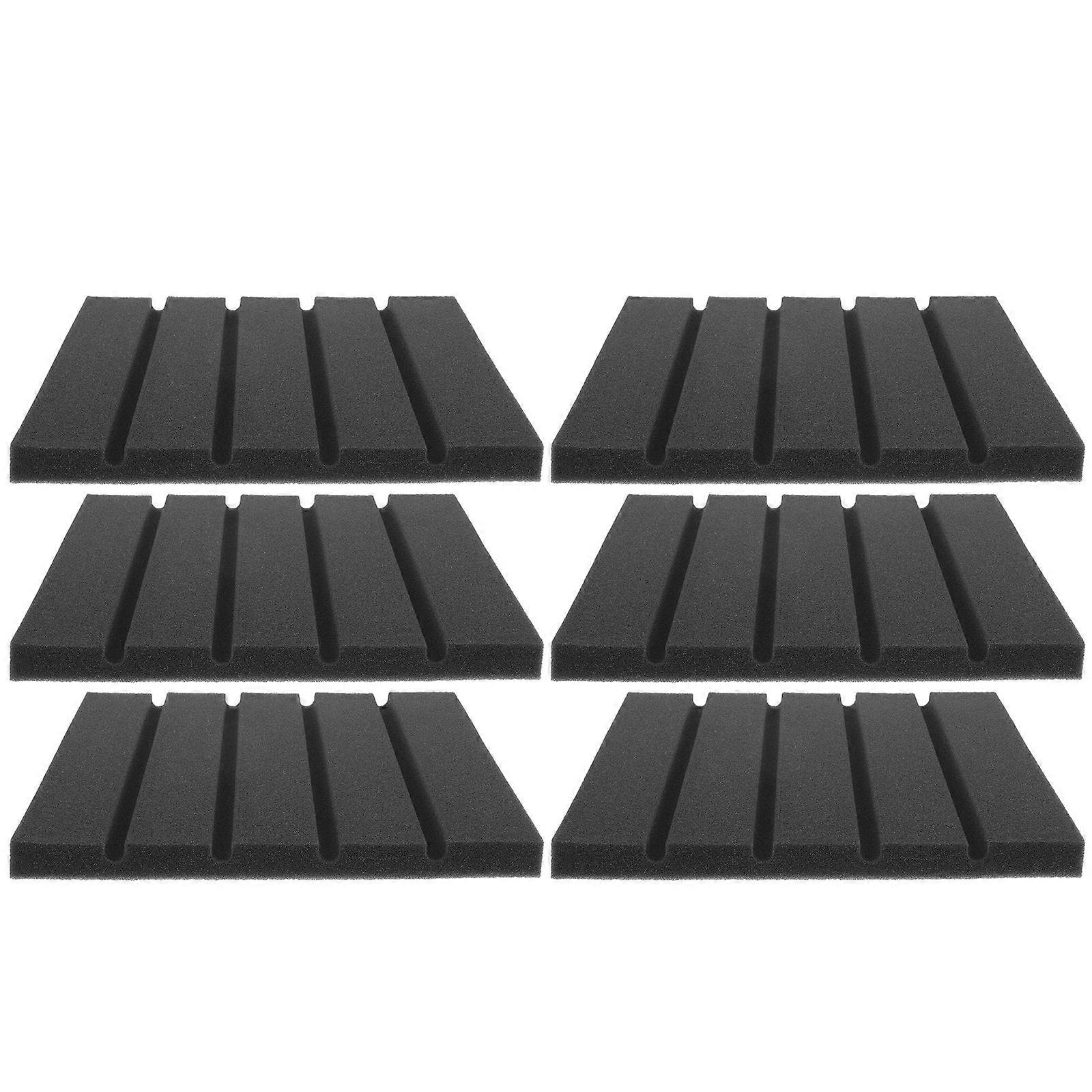 Soundproofing Panels Acoustic Panel for Sound Absorption 12Pcs Black PU Material