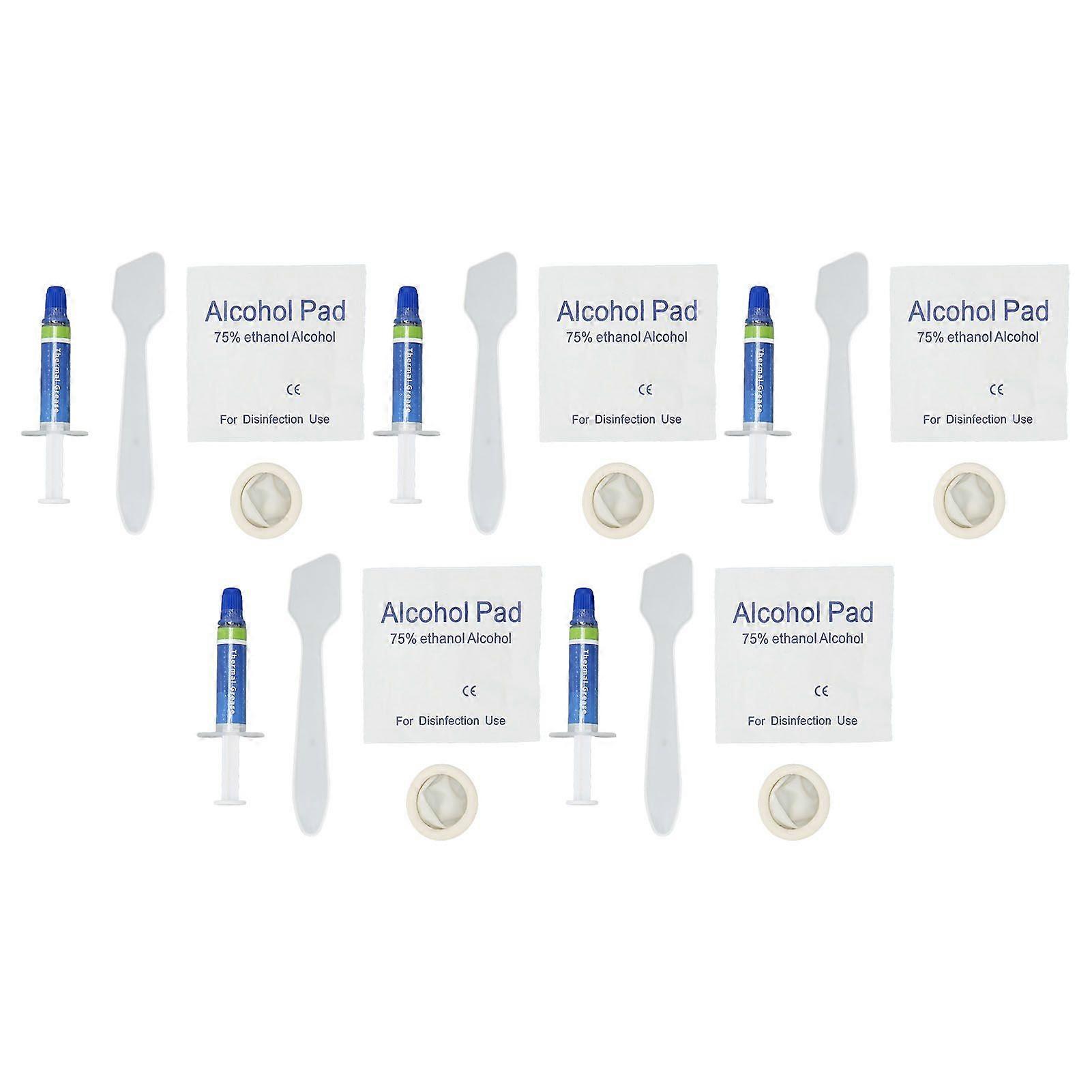 5Pcs Thermal Paste 4.55W/m.k Metal Free Safe Strong Adhesion Thermal Conductive Grease for CPU GPU Chipset Printer 0.5ml, 0.04oz