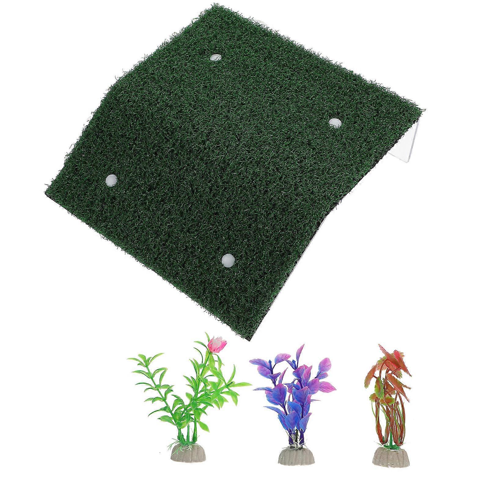 Simulation Lawn Turtle Climbing Platforms for Basking 2Sets Green Plastic Artificial