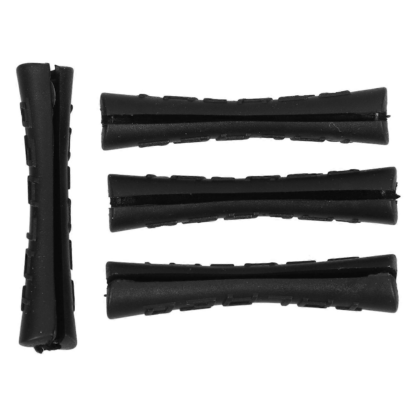 4 قطع من البلاستيك دراجة أنبوب غطاء خط الفرامل كابل واقية كم الإسكان (أسود)