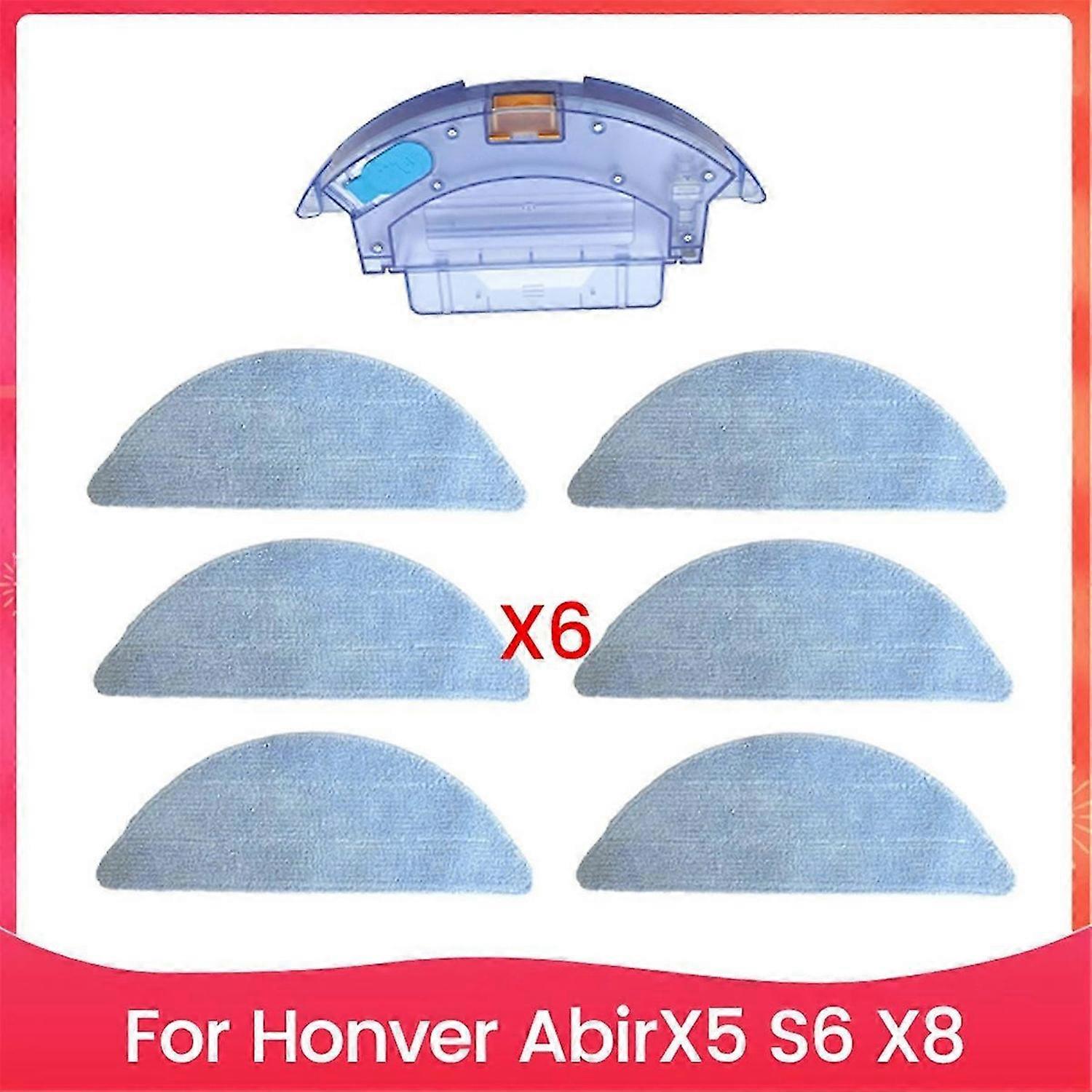 Vacuum Water Tank and Mop Cloth Kit for Honver Abir X5 S6 X8 Robot Vacuum Cleaner Replacement Access