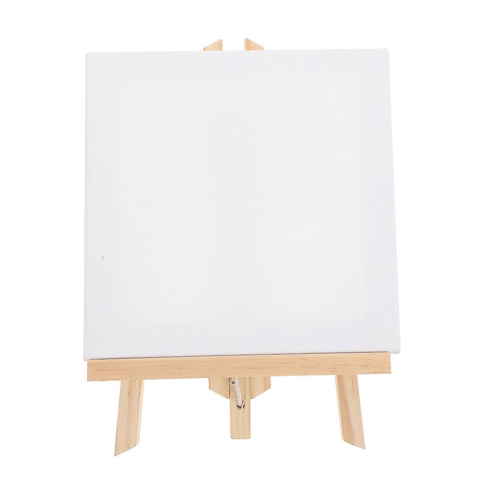 Kids Painting Stand Multi-Purpose Mini Painting Frame Advertising Wood White for 2Set